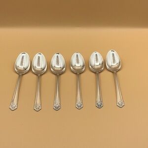 1847 Rogers Bros (IS) Her Majesty - Set of Six 5 O’Clock Teaspoons - Rare!